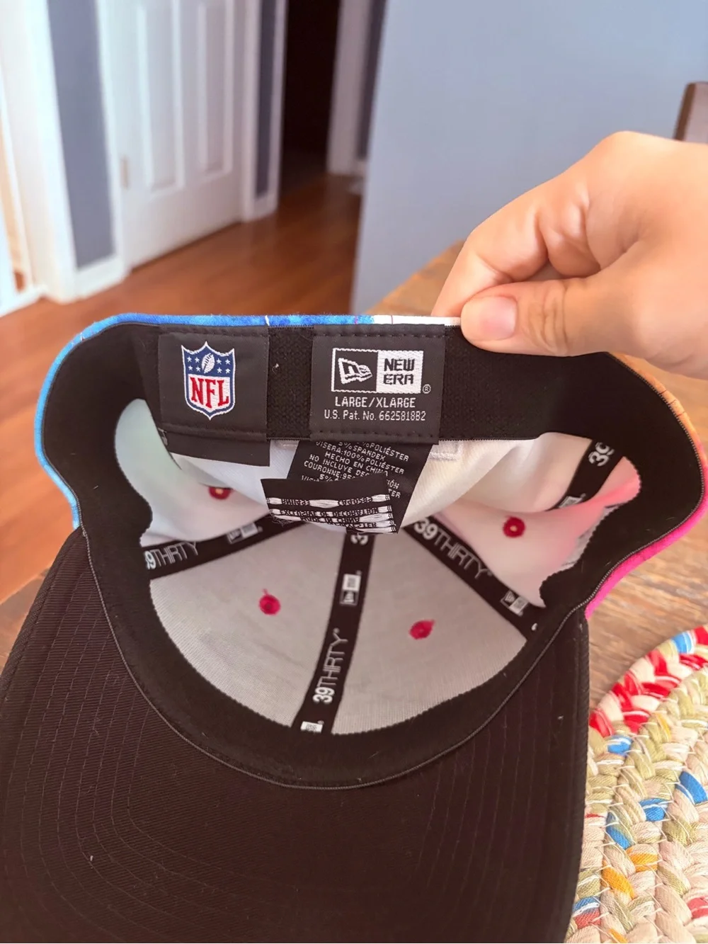 NFL New Era Carolina Panthers Pink & Blue Tie-Dye Cap